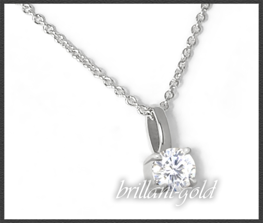 Diamant Anhänger & Kette 585 Gold; 0,39ct